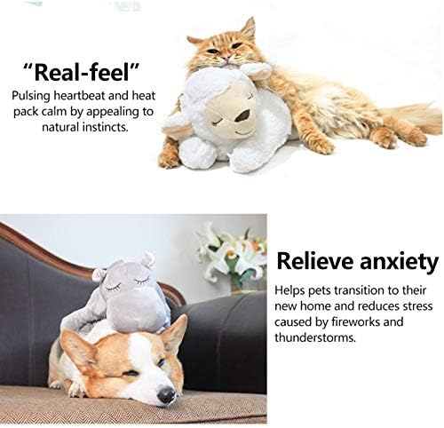 Heartbeat Plush Toy for Pet, Puppy Behavioral Training Aid Toy Snuggle Plush Toy Anxiety Relief Sleep Aid Plush Toy for Smart Dogs Cats