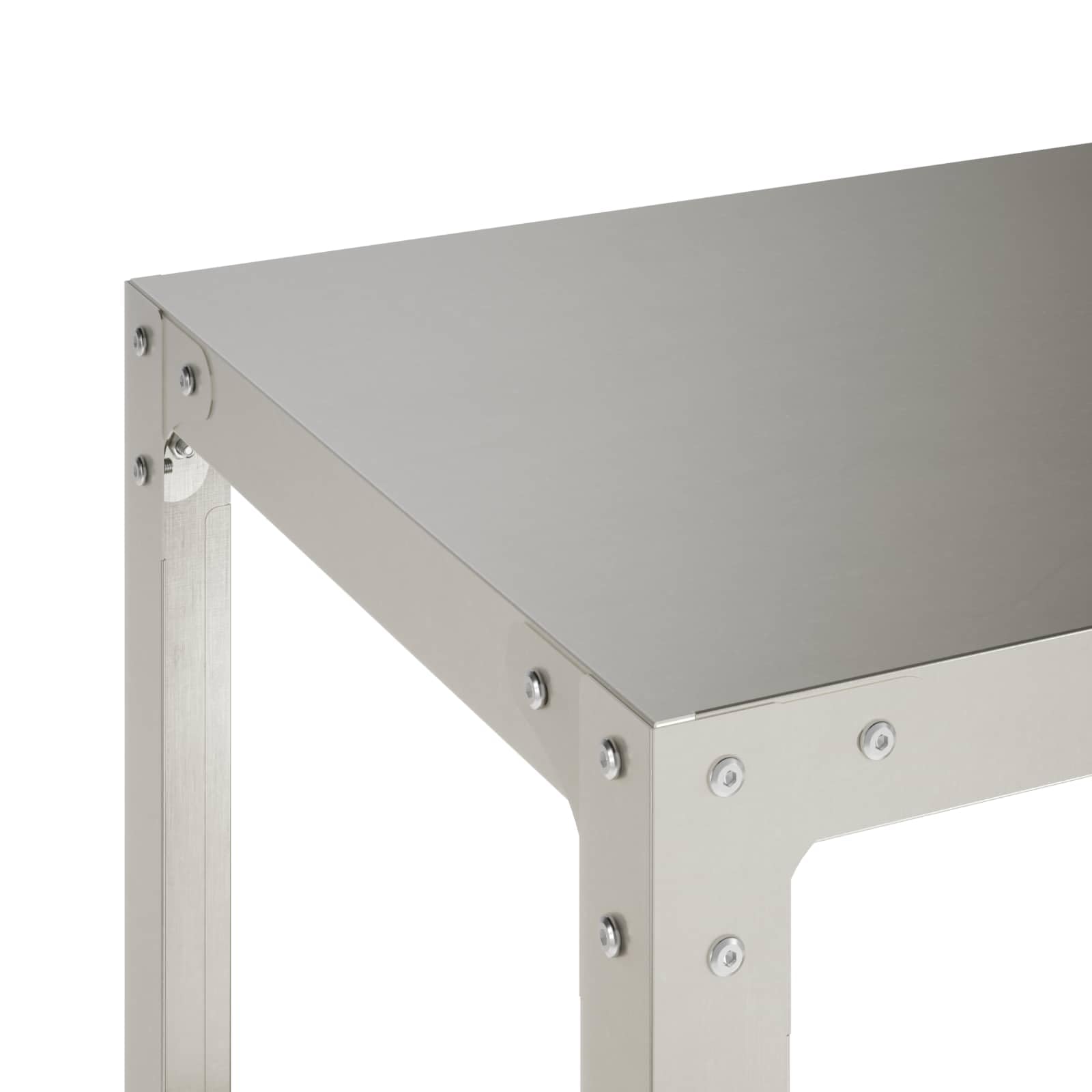 vidaXL Tavolo da rinvaso 80 x 40 x 80 cm Acciaio Inox Argento