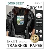 DOIKBEEY Heat Transfer Paper Upgraded Version 4.0 for T Shirts 15 Sheets, 8.5