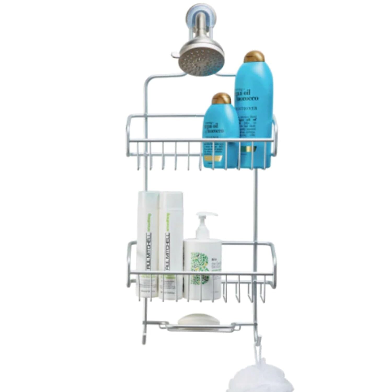 Better Houseware Hanging Shower Caddy - Rustproof Shower Organizer with Hooks and Shelves for Shampoo Conditioner Soap Bath
