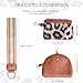 Mini Zip Around Keychain Wristlet Wallets Leather Coin Purse Detachable Small Portable Dual Pounch Wristlet for Women Gym Sports Outdoors Life (Brown Leopard Print)