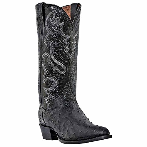Image of Dan Post Mens Tempe Ostrich Embroidered Pull On Round Toe Dress Boots - Brown