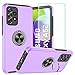 Unzerstörbar für Samsung Galaxy A52 5G&4G/A52S 5G Hülle, [Eingebetteter Ständer] [PC+TPU Militärgrad Schutzhülle] Starke Stoßfestigkeit Handyhülle Samsung A52 Kratzfeste Hülle für Samsung A52 Violett