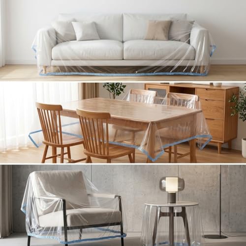 Housse de protection meubles transparente réutilisable pour esthétique épurée