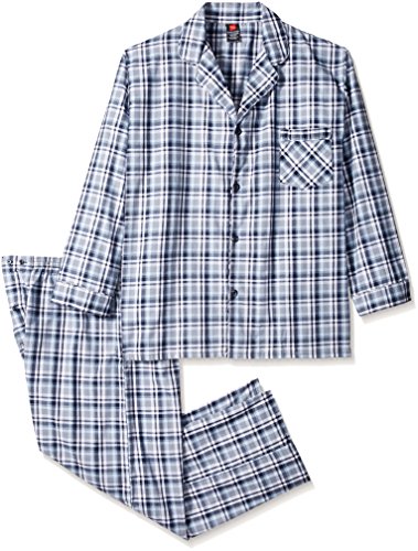 Image of Hanes Men's Woven Plain-Weave Pajama Set