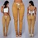 Minetom Mujeres Verano Casual Elástico Moda Altura Cintura Pantalones con Cordón Ropa...