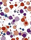  Watercolor Notebook: Watercolor Paint Splatter Notebook Abstract Blue Red Purple Watercolor Journal; Large Blank Lined Notebook for School, Office and Home Use (Abstract Art Gifts)