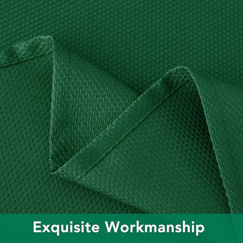 Biscaynebay 2 Pack Textured Fabric Round Tablecloths 70", Hunter Green Water Resistant Tableclothes Small Circle Folding Table Covers Linen for Dining, Kitchen, Wedding, Parties etc Machine Washable by Biscaynebay - Image 4