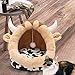 ＫＬＫＣＭＳ Cute Cat Bed, Dog House Sleeping Bed Dog Nest with Washable Cushion Cozy Nonslip Bottom Decorative Kennel with Ball Shelter for Cats Puppy, Cow, S