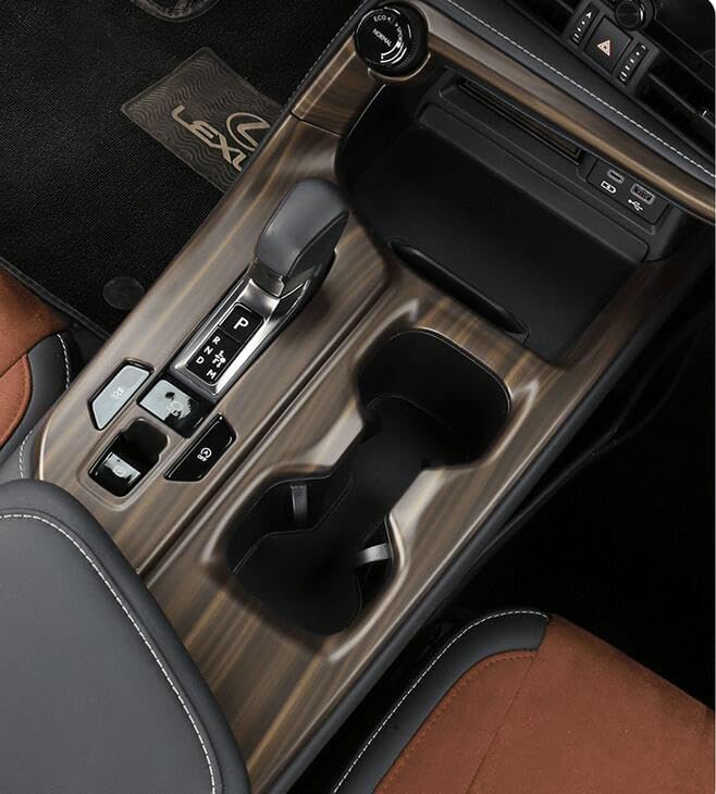 - Kadore Peach Wood Grain Shift Panel Cover for 2022-2026 Lexus NX 250/350/350h/450h+/NX200 Interior Gear Console Overlay Trim (Left Hand Drive, 3-Piece Set)