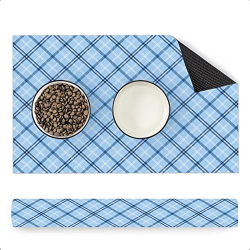 OHCOZZY Dog Food Mat, Dog Bowl Mat, Non Slip, Waterproof and Easy to Clean Pet Feeding Mat, Made of Anti-stick Material (48×30, Gray gradient)