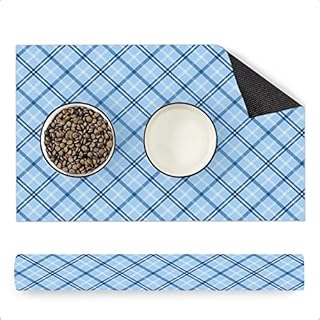 OHCOZZY Dog Food Mat, Dog Bowl Mat, Non Slip, Waterproof and Easy to Clean Pet Feeding Mat, Made of Anti-stick Material (48×30, Gray gradient)