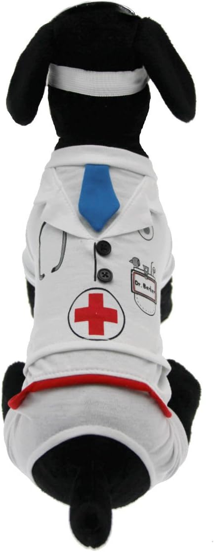 Medical Doctor Barker Dog Costume Dress Your Pup Like Your Favorite Physician(Size 5)
