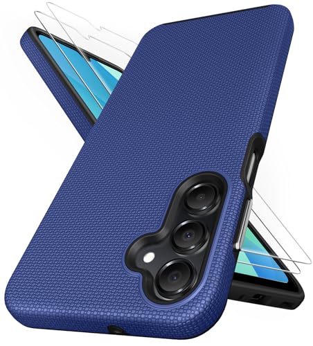 Image of Vihibii for Samsung Galaxy A16 Case, [Double Layer Drop Protection] with 2X Screen Protector, Shockproof Soft Silicone Inner Case & Rugged Hard Outer Cover Phone Case for Samsung A16 5G 2024, Blue