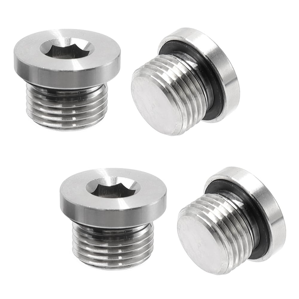 Produktbild von QUARKZMAN G1/16 Verschlussstopfen Aus 304 Edelstahl – Innensechskant Mit O-Ring Für Wasserleitungen & Rohre