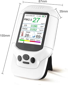 Gas Detector, New Portable Ozone Detector Handheld Multifunctal Intelligent O3 Ozone Meter Gas Sensor Analyzer
