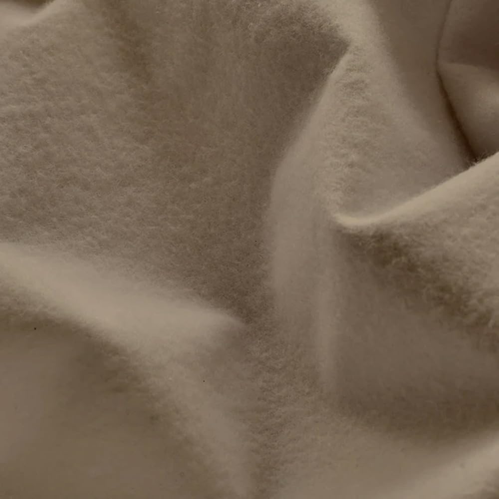 Duquennoy & Lepers - Parure Housse de Couette 2 Personnes en Flanelle 100% Coton - Housse de Couette 260x240 cm avec Rabat et 2 Taies d'oreiller 63X63 cm - Uni Taupe