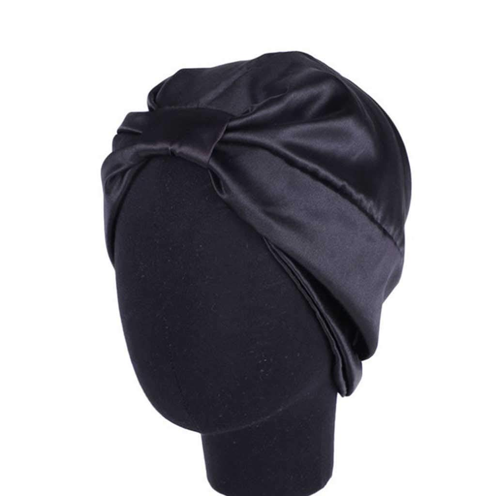 Silk Salon Bonnet Women Sleep Shower Cap Bath Towel Hair Dry Quick Elastic Care Wrap Hat(D)