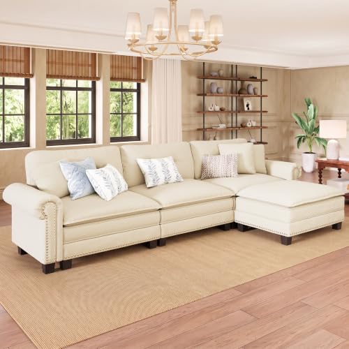 PHI VILLA 116" Oversized Modular Sectional Couch L Shaped for Living Room