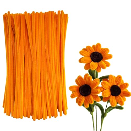 300pcs Bulk Gold Pipe Cleaners Chenille Stems - Soft Craft Supplies for DIY, Flowers, Art Projects (0.24x12 Inch/6mm x 30cm)