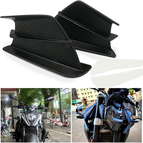 KESOTO Kit de asa aerodinâmica de asa de vento fixa para modificação de motocicleta em fibra de carb