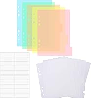 Vista 20 de BAOFALI 10PCS A5 Size Dividers for 6 Ring Binder,with Reinforced Edge and 10 Tabs,Paper Index Divider Category Page Tab Indexing Cards Die and Stamp
