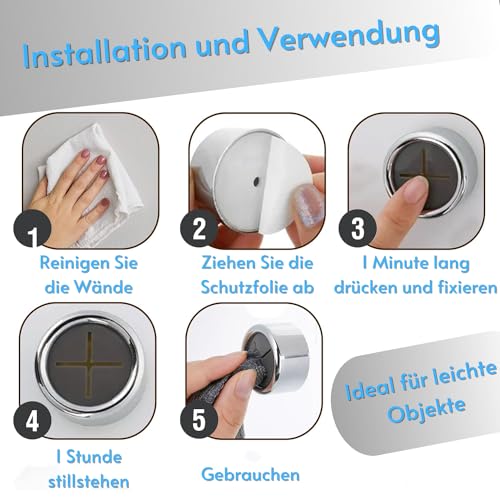 Foto von Coolon Geschirrtuchhalter,3 Stück Selbstklebender Handtuchhalter,Starke Viskosität ABS Handtuchhaken Runden Handtuchklemme Tuchhaken für Bad, Küche und Haushalt