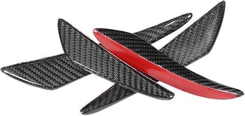 Miniatura 8 de KIMISS Canards de parachoques, 4 unids/set universal de fibra de carbono parachoques canards alerón de labios