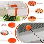 25FT Reach High Ceiling Duster Kits with 5-20FT Adjustable Pole - Includes Extra Long Duster, High Ceiling Duster, Rotatable Window Squeegee & Cobweb Duster for Ceiling Fans and Whole House Cleaning - Image 6