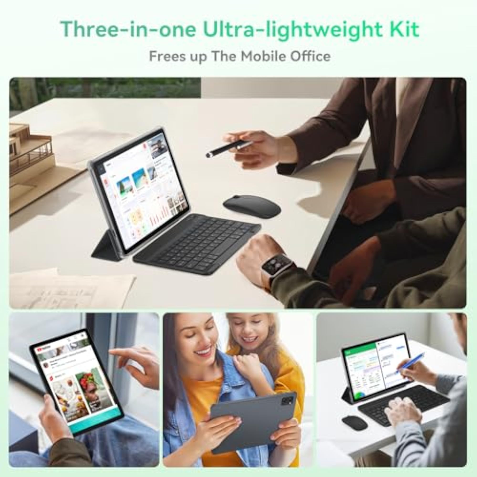 Android 16 Tablet with Keyboard, Mouse & Stylus, 24GB+256GB/2TB