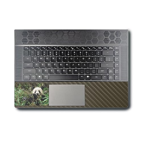 Image of MightySkins Carbon Fiber Skin Compatible with Alienware X16 R1 (2023) Full Wrap Kit - Chill Panda | Protective, Durable Textured Carbon Fiber Finish | Easy to Apply & Change Styles | Made in The USA