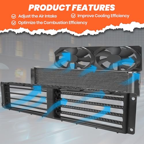 HECASA Active Grille Shutter w/o Motor Compatible with 2016-2025 Chevy Chevrolet Malibu/Bolt EV/EUV Buick LaCrosse Replacement for 23278689 GM1206116 Radiator Shutter Plastic by HECASA - Image 7