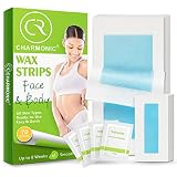 Charmonic Wax Strips for Hair Removal, 70 Counts Hair Remover Waxing Strips Body & Face, At Home Wax