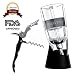 Varvino Deluxe Wine Aerator Decanter with Waiters Corkscrew and Foil Cutter - Instantly Makes Wine Great