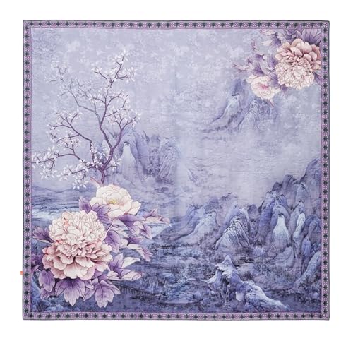 Foulard en soie double face HangErFeng 1206 cadeau d'exception pour anniversaire et fêtes