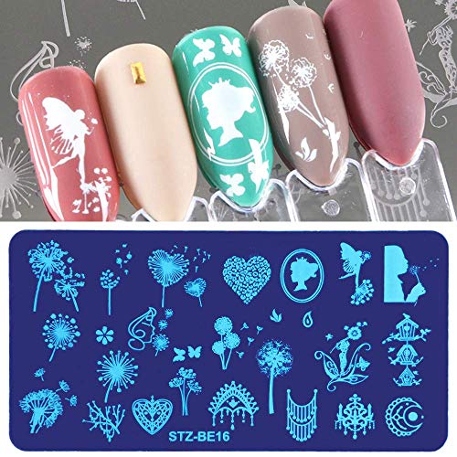 Cfsafaa Nail Art Valentine Cat Lace Flower Stainless Steel Nail Template Owl Manicure Nail Stamping Plate 1Pc Manicure Tools #TOP25