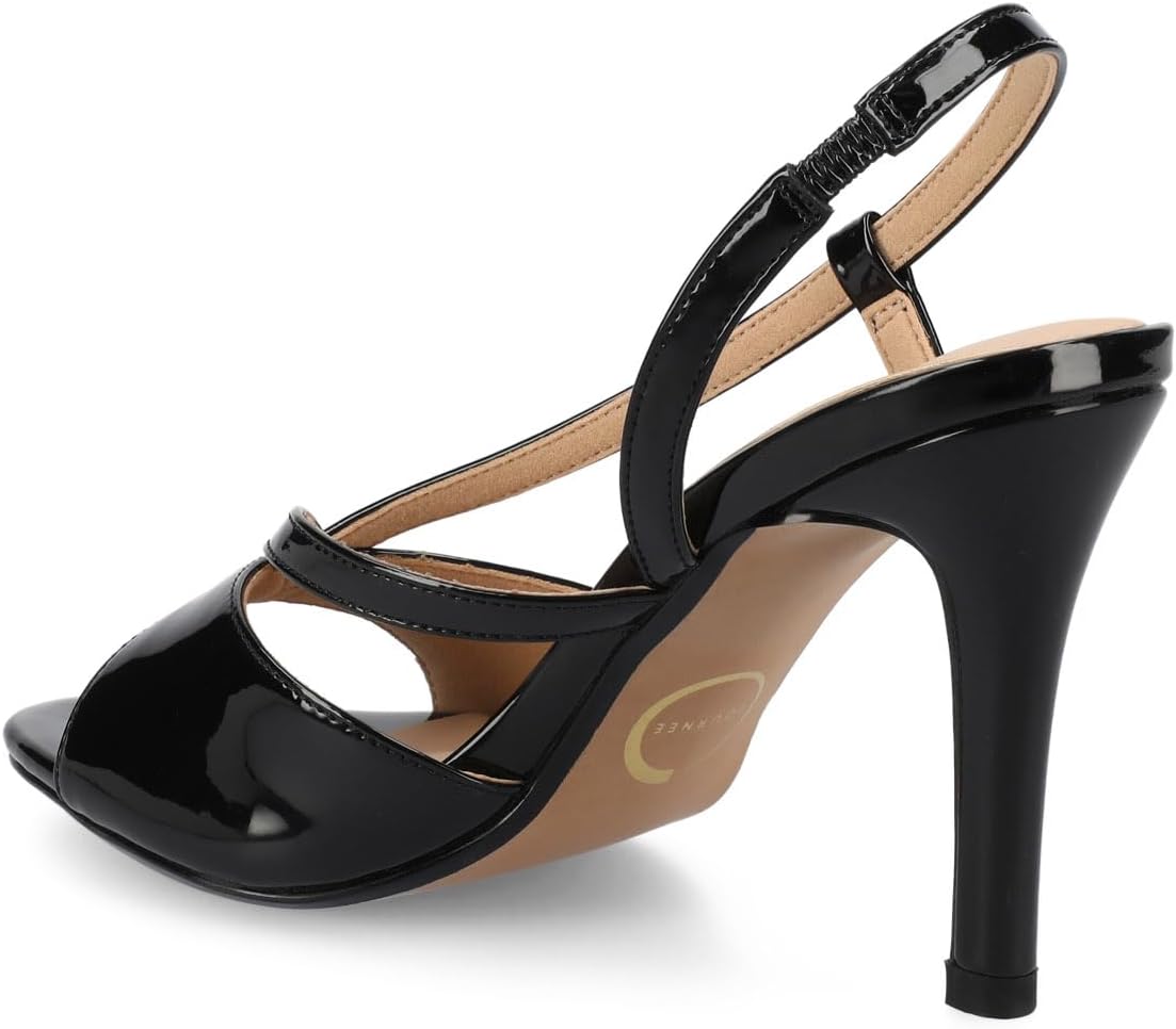 Journee Womens cushioned footbed and Varra Faux Leather Stiletto Heels