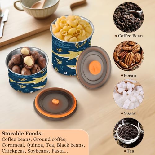 Contenedor para café de acero inoxidable con sello hermético 900 ml miniatura 6