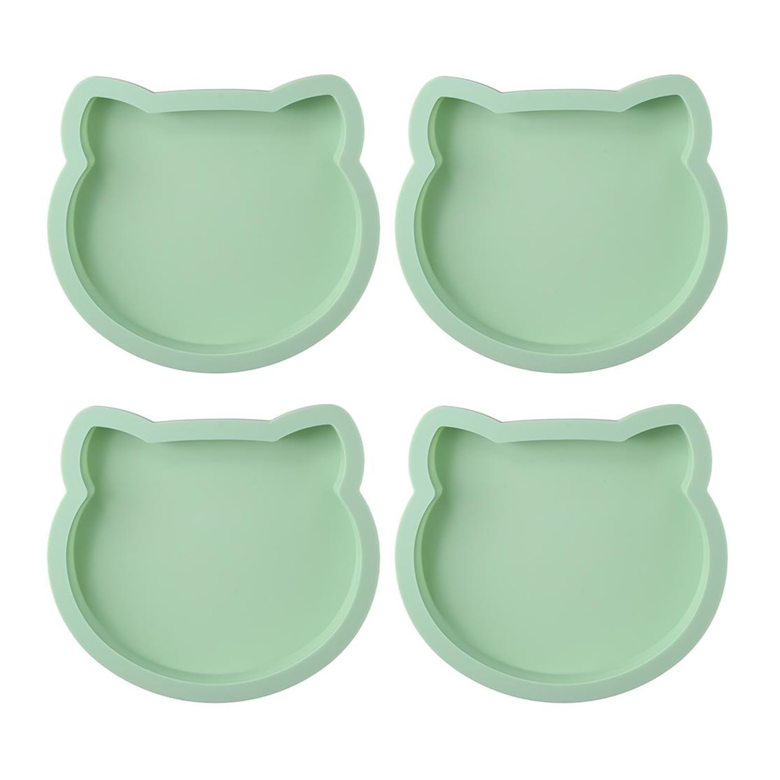 hobbyme 4pcs Non-stick Silicone Cookie Sheet Cute Cat Head Cake Mold,Baking Decorating Silicone Mould,Dishwasher Safety,Easy To Clean,Baking Decoration Mold