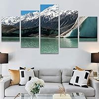 SIGNWIN 5 Panel Canvas Wall Art Modern Art Dramatic Farmhouse/Country Mountain Multicolor Nature Photography for Home Decorations Ready to Hang - 60