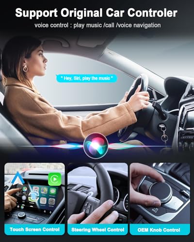 Adaptador CarPlay 2 em 1 sem fio e adaptador automotivo para carro sem fio para Android, adaptador s