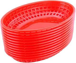 DOITOOL 12Pcs Pommes Frites Korb Kunststoff 24X6 Zoll Bootsförmiger Snackkorb Wiederverwendbar Für Fast Food Burger Obstplatte Ktv Servierkorb