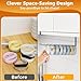 Quehun 2 PCS Tumbler Lid Organizers, Ample Lid Capacity Up to 30 Lids, No Adhesive No Drill Yeti Lid Organizer Holder Inside Cabinet, Space-Saving Stanley Tumbler Cup Lid Holder Organizer for Kitchen