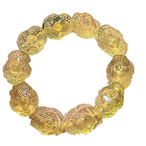 Bracelet crapaud en Citrine naturelle bijoux tendance cadeau mixte en pierre fine
