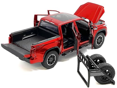 2023 Tundra TRD 4x4 Pickup Rojo Metalizado 1:24 miniatura 1