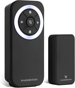 Wasserstein Doorbell Chime Compatible with Blink Video Doorbell 1st Gen & 2nd Gen - Complete Blink Doorbell Chime Kit - Wired Transmitter with Doorbell Receiver 1-Pack, Black