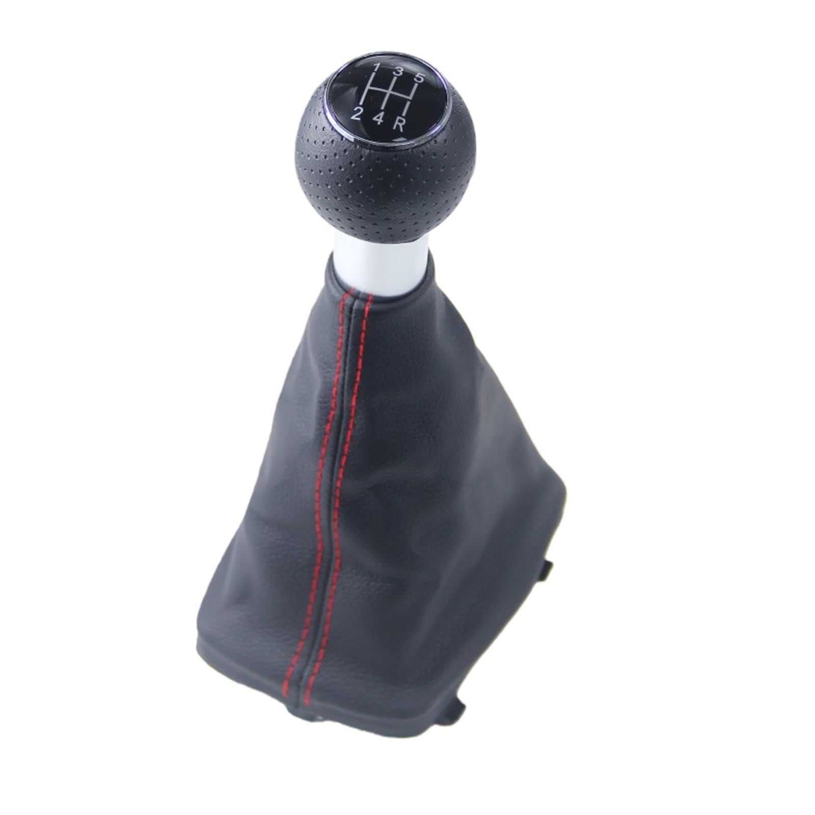 Glblpexelr Red 12345R For A3 S3 2000 2001 2003 Gear Knob Replacement Abs Plastic/Pu Leather