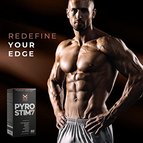 Metisnutrition Pyro Stim 7 Metabolism Booster Fat Loss Support Energy Boost - Once-A-Day Thermogenic With Teacrine For Focus, Appetite Control, Muscle Toning, And Mood Control (60 Capsules) #TOP6