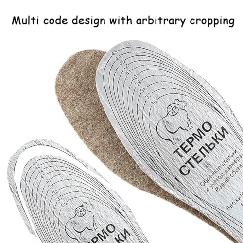 Plantillas de fieltro de lana, 3 pares cortables, absorbentes miniatura 6