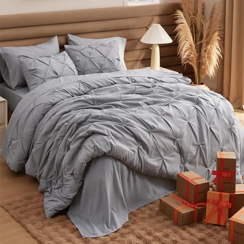 Bedsure Queen Comforter Set Grey - Bed...